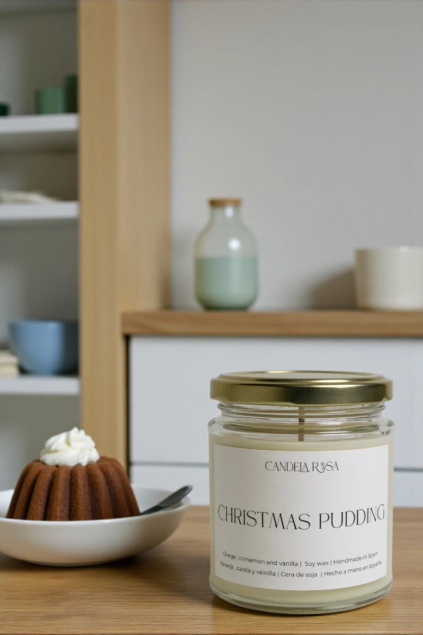 Christmas Pudding: vela aromática pudding de Navidad